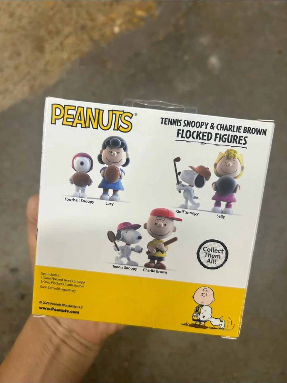 Peanuts Tennis Snoopy & Charlie Brown Flocked Figures